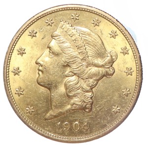 Złota Moneta 20 Dolarów - Liberty Head - 1904 - USA 