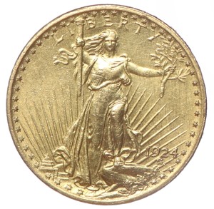 Złota Moneta 20 Dolarów - Amerykański Orzeł - 1924 - USA