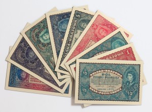 Magnesy na lodówkę - Seria banknotów Marki Polskie (9 szt.)