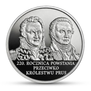 Moneta 10 zł - 220. rocznica powstania przeciwko Królestwu Prus
