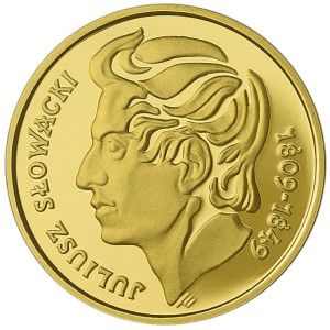 Złota Moneta 200 zł Juliusz Słowacki 1999
