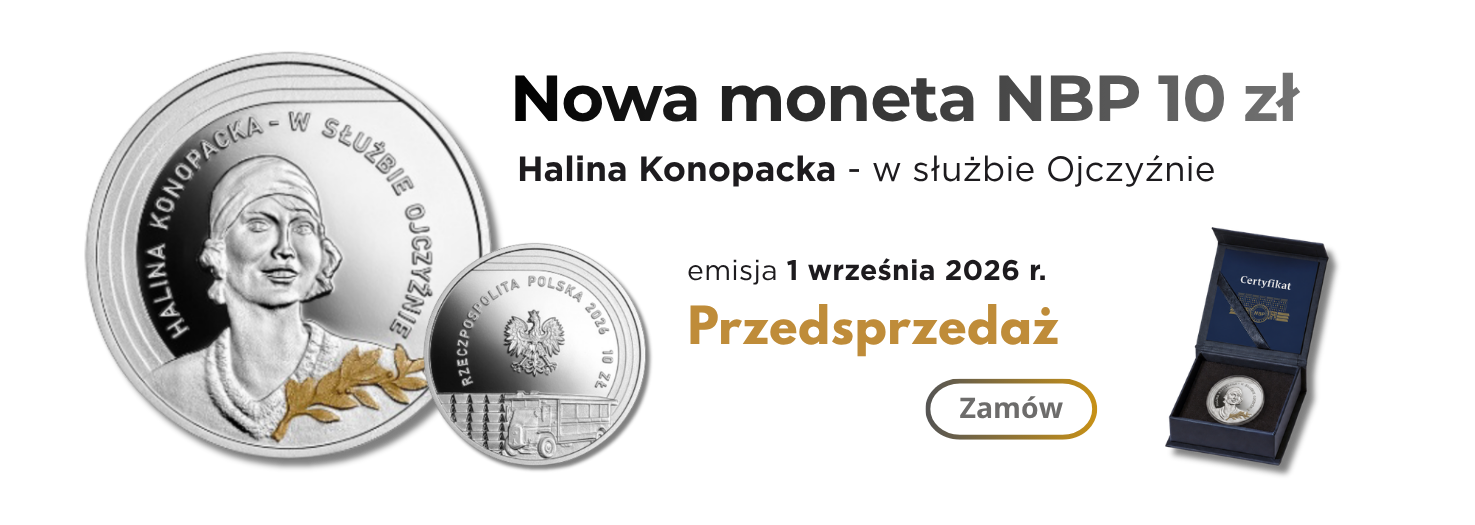 Moneta 10 zł - Halina Konopacka - w służbie Ojczyźnie