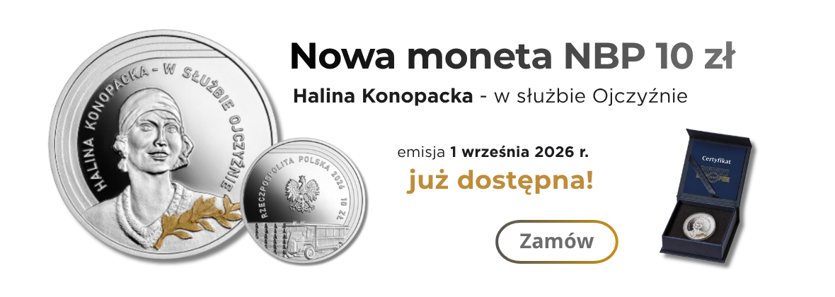 Moneta 10 zł - Halina Konopacka - w służbie Ojczyźnie